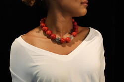 BIJOUX CORAIL ET ARGENT