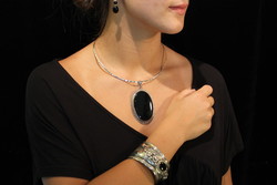 Pendentif Argent et Onyx 